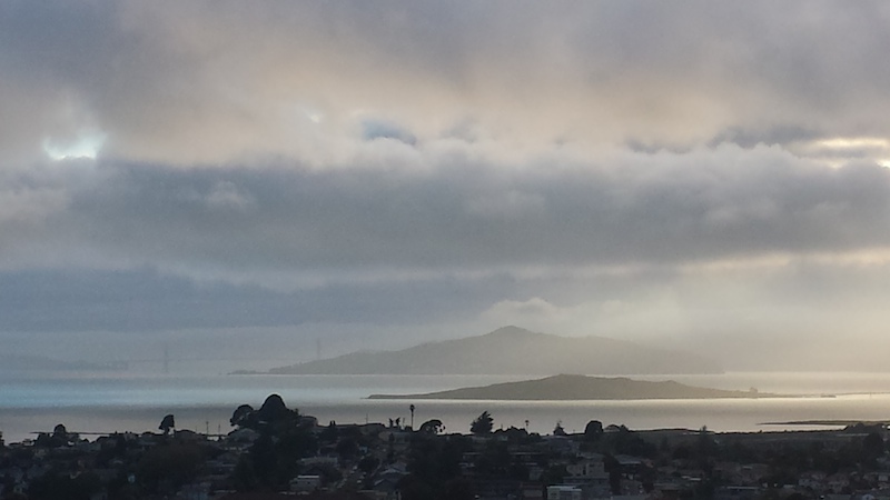 view above the city of el cerrito, early fall