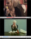 "Susan Powter eat a pear..." + "Andy Warhol Eats a hamburger."
