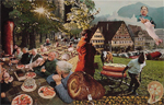 Cut & paste paper collage I did in college using a 1970s German cookbook