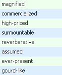 Software generated data table