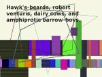 Hawk's-beards, robert venturis, dairy cows, and amphiprotic barrow-boys.