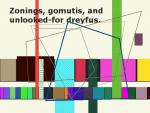 Zonings, gomutis, and unlooked-for dreyfus.