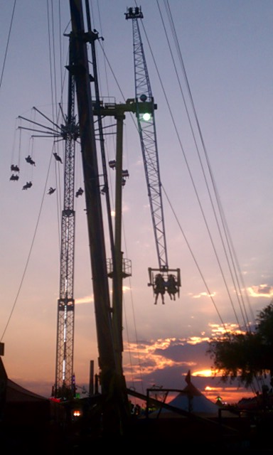 sunset at the minnesota state fair