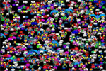 Video pattern loop using various randomly plotted space invaders
