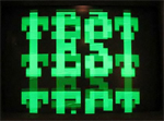 Screen burning a vintage glitchy IBM 5151 monitor.